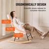 Nursery Rocking Chair, 250 lbs Weight Capacity Teddy Fabric Upholstered Glider Rocker Chair with Soft Seat and High Backrest, Nursing Chair for