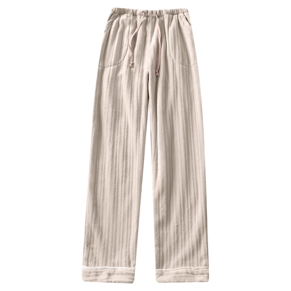 Женские модные флисовые утепленные длинные пижамные брюки