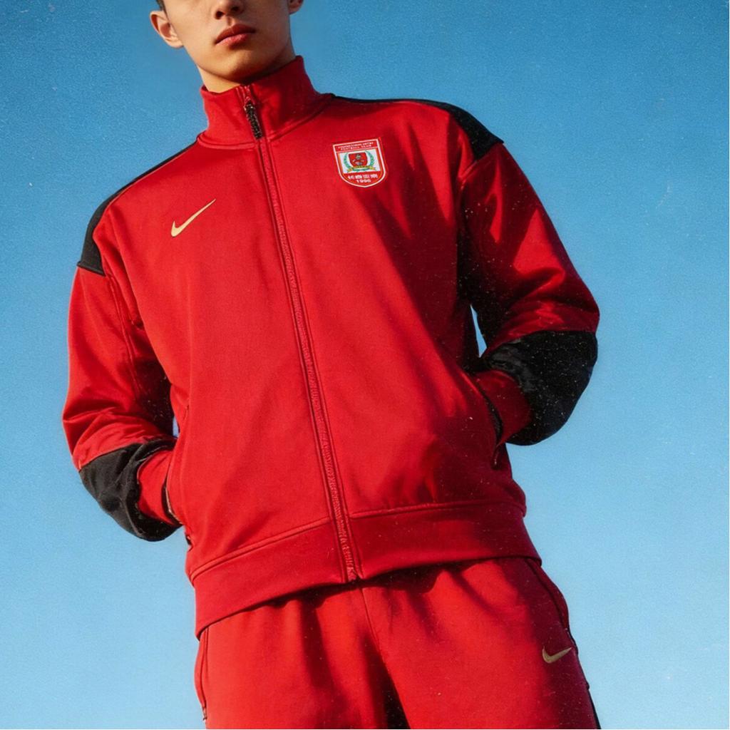 Nike Dri Fit Jackets Men's Red Stand Collar Moderate Other