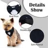 Dog Formal Collar Tuxedo Wedding Neckwear with Bow Tie, Adjustable Pet Tux Bandana for Small Medium Dogs and Cats, Gentleman Dress-Up for Wedding Vale