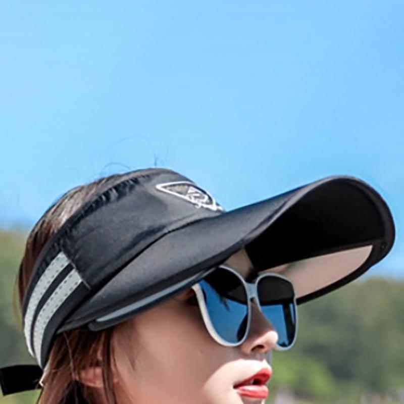 Широкополые шляпы от солнца для женщин, летние солнцезащитные козырьки с спортивным принтом, выдвижные поля, женская пляжная шляпа для отдыха на природе