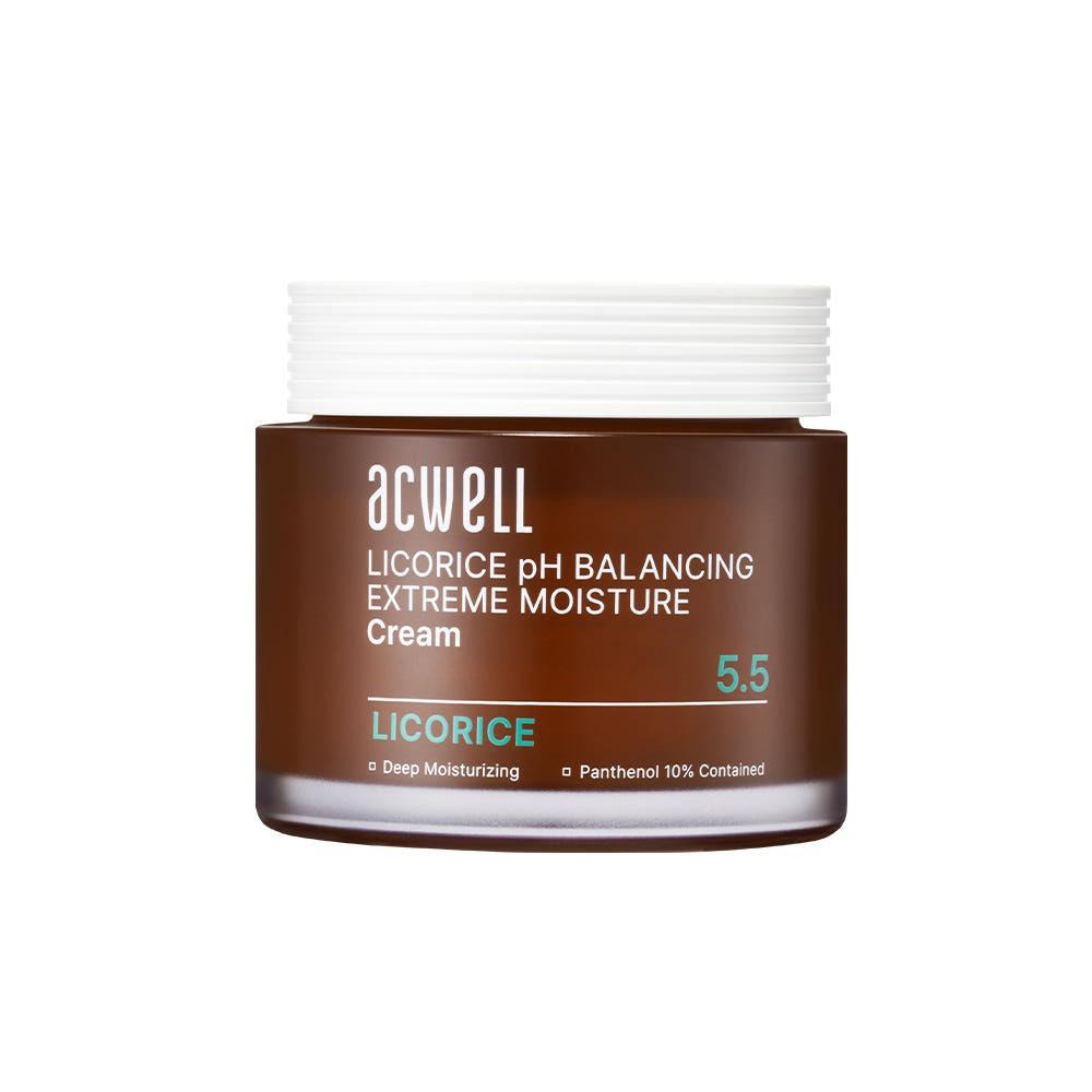 ACWELL Licorice pH Balancing Extreme Moisture Cream Deep Hydration Barrier Care 55ml Facial Cream Daily Moisturizer