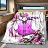 Romantic Lingerie Theme Rv Blanket Soft Cozy Lightweight Allseason Multipurpose Blanket For Travel Camping Picnics Sofa Rv Bed Living Room Suitable As