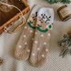 New Christmas Socks Coral Fleece Winter Plush Thickened Warm Confinement Floor Socks Men and Women Couple Socks Sleep Socks Gift