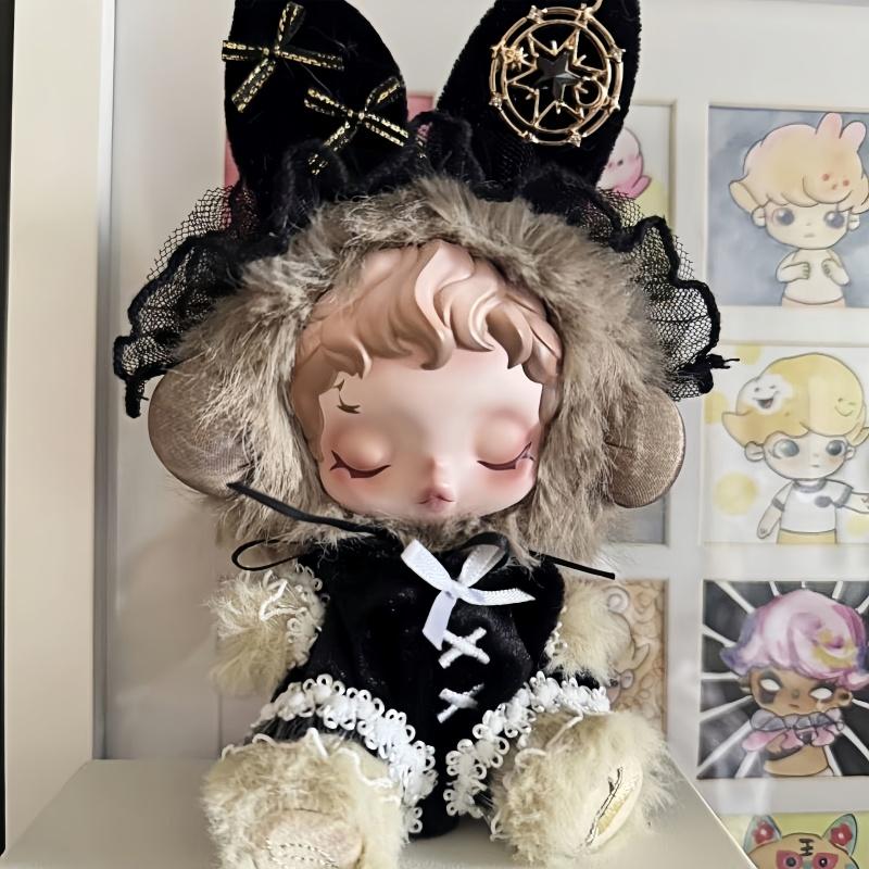 Высококачественные аксессуары для одежды кук Skullpanda Серия Зимняя Симфония 10 см Плюшевые куклы Набор с плащом-кошкой Без кук