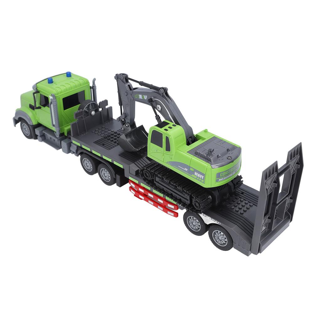 2 в 1 RC полуприцеп грузовик свет звук высокая имитация сплава пульт дистанционного управления экскаватор грузовик игрушка