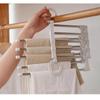 5 In 1 Magic Trouser Rack Hangers Stainless Steel Folding Pant Rack Tie Hanger Shelves Bedroom Closet Organizer Wardrobe Storage