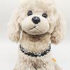 Fashion Pet Beaded Necklace Adjustable Transparent Glass Dog Cat Pearl Collar