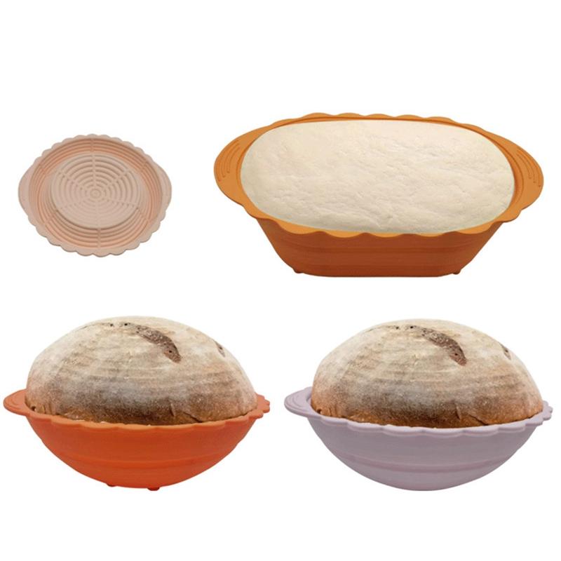 1 шт. силиконовая корзина для хлеба домашняя выпечка тесто антипригарная корзина для хлеба миска для разрыхлителя мягкая складная выпечка хлеба кухонные принадлежности