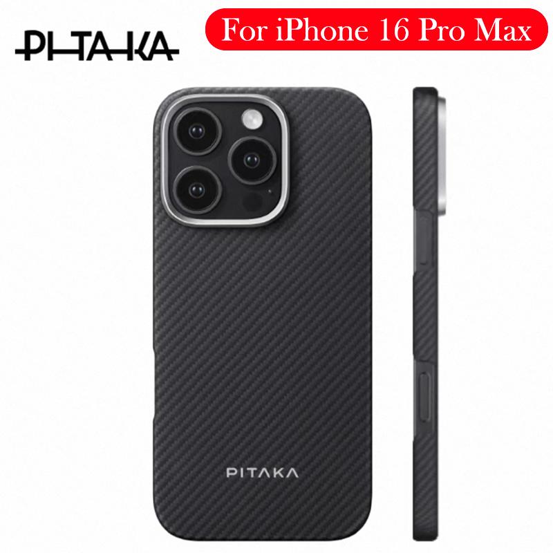 Чехол PITAKA для iPhone 16 Pro Max Задняя крышка из углеродного волокна Чехол для iPhone 16 Pro Max