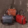 Retro Handmade Women Bag Genuine Leather Cowhide Handbag Letter Casual Tote Large Capacity Shoulder Bags