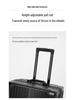 24-Inch Trendy Aluminum Frame Suitcase with Universal Wheels & Password Lock for Students