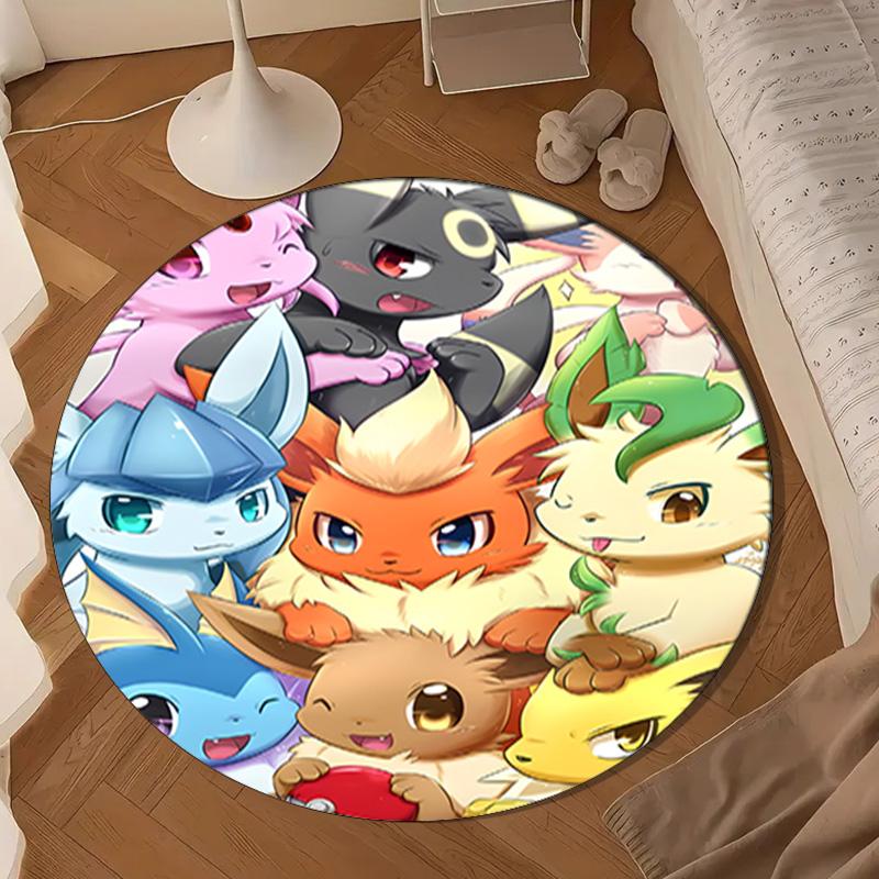 Ghostly Elves Gathering Round Rug for Livingroom,Bedroom, Palyroom, Chair Rug, Area rug, Circle Carpet, Large Size Fan Christmas gift