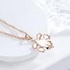 Minimalist Gold Color Maple Pendant Necklaces for Women Long Chain Party Daily Personality Jewelry