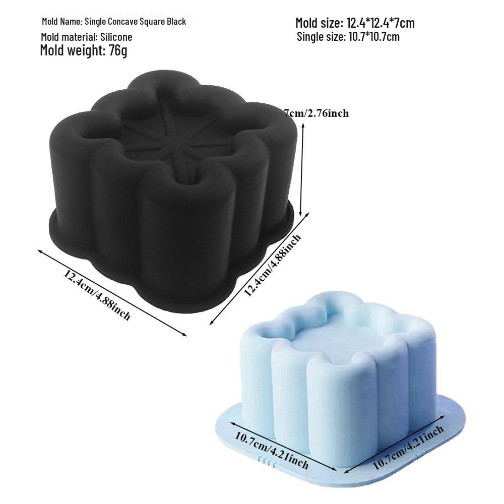 6-Cavity Flower & Heart Silicone Mousse Mold for Chocolate and Cakes