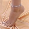 Vintage Crystal Tennis Anklet Bracelet Leg Jewelry Ladies Anklets Bracelet Chain For Women Square Pendant Foot Pulseras Jewelry