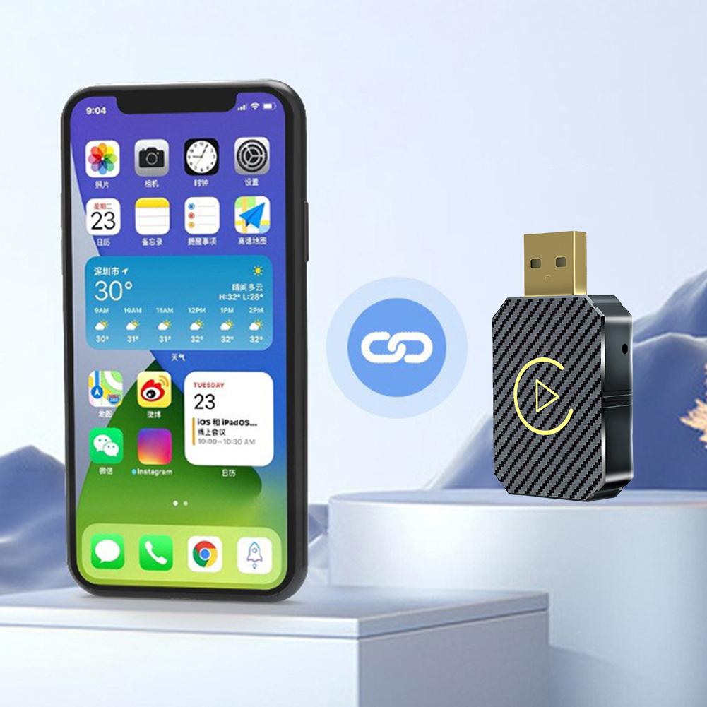 Проводной беспроводной адаптер Carplay 2 в 1 Carplay Android Auto Mini Box Автоматическое подключение USB Plug and Play для USB/Type C Dongle