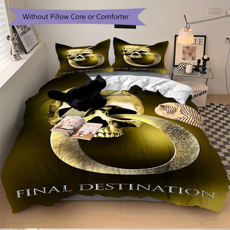 3pcs Final Destination Duvet Cover Set (1 Duvet Cover + 2 Pillowcases, No Core) - Comfortable, And Breathable Bedroom Decoration yy251104011