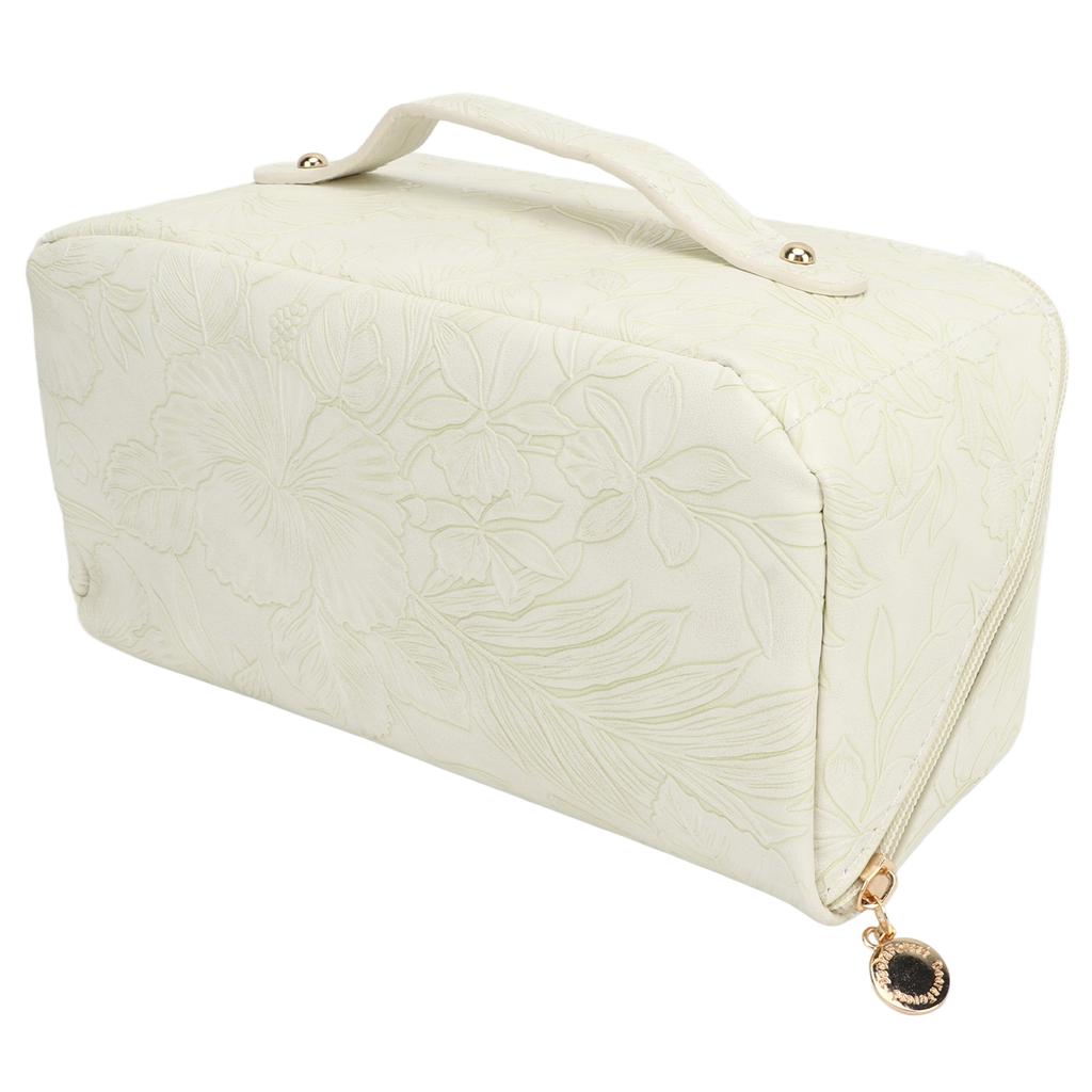 Косметичка для макияжа Большая вместимость Рельефный узор Многофункциональный разделитель PU кожа Макияж