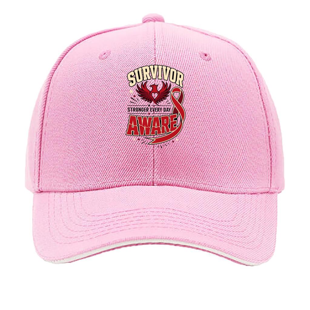 Survivor Courage Ribbon StateUnisext De Sandwich Baseball Cap Sun Cap Outdoor Workouts Hat