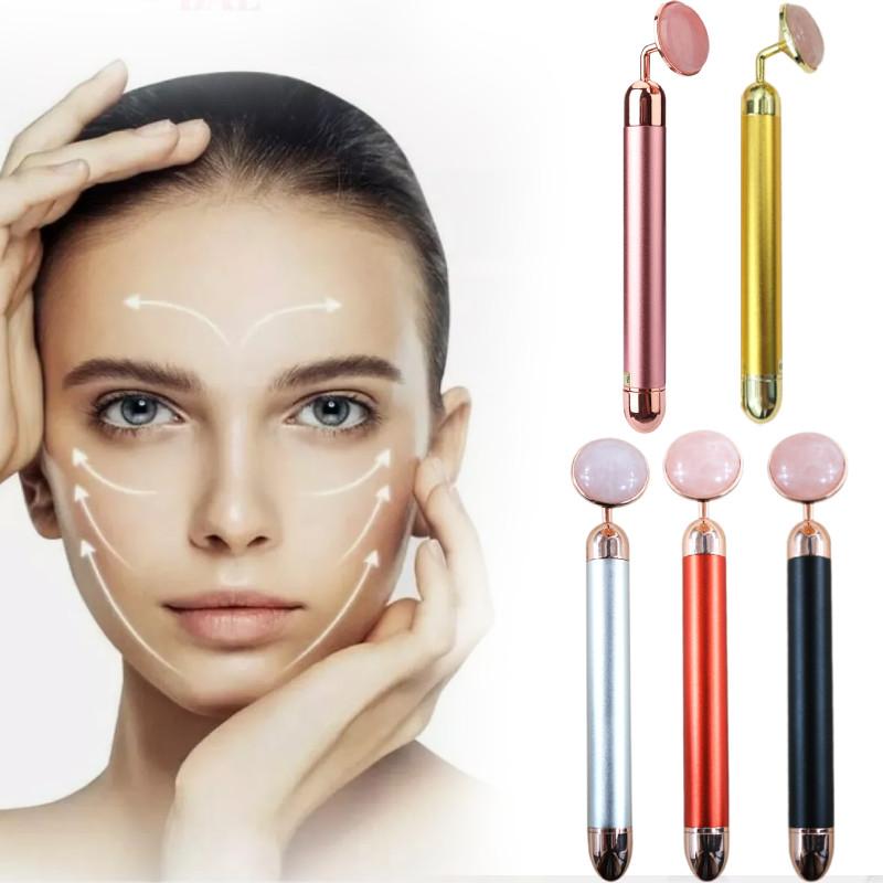 Премиальный электрический нефритовый бьюти-роллер с вибрационной функцией для ухода за лицом и расслабления