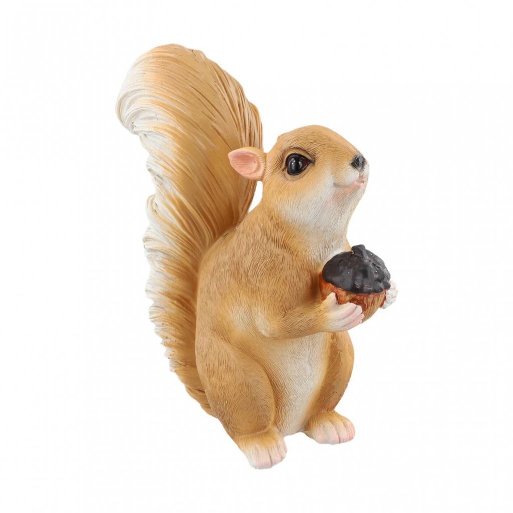 Adorable Animal Garden Decoration Squirrel Statue Lifelike Design