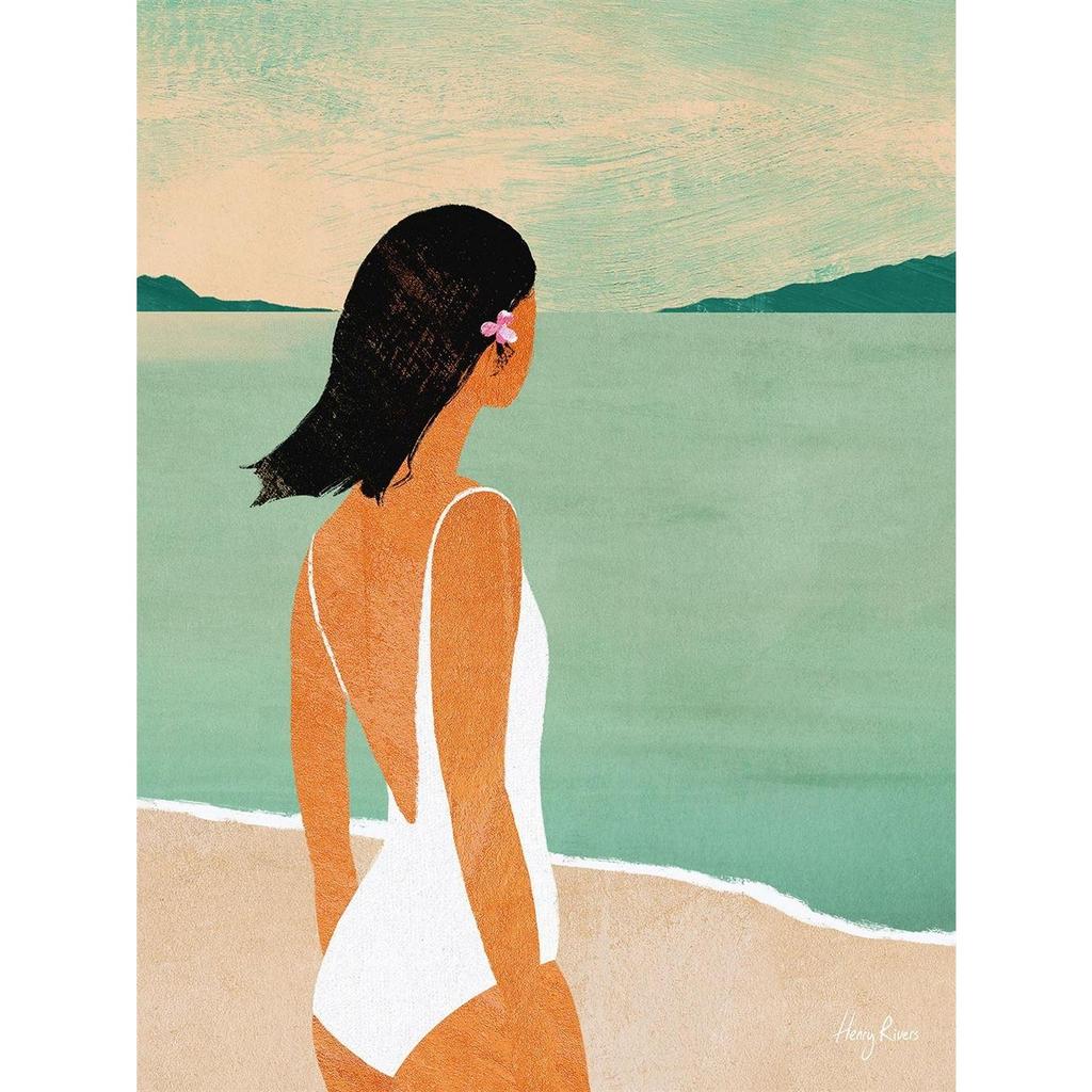 Henry Rivers Beach Girl III Canvas Print