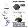 Hummingbird Shape Wind Chimes Butterfly Hanging Pendant Waterproof Solar Power Automatic Lighted Wind Chimes Outdoor Decoration