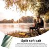 10 шт. 7,5 см Мягкая приманка Двойные раздвоенные хвосты Реалистичная Гибкая Длинная Цветная Пресноводная Морская вода Универсальная Искусственная Рыболовная приманка Свимбейт
