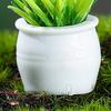 1 Set Potted Plant Statue DIY Weather-resistant PVC Delicate Detail Mini Flower Miniature Home Decor