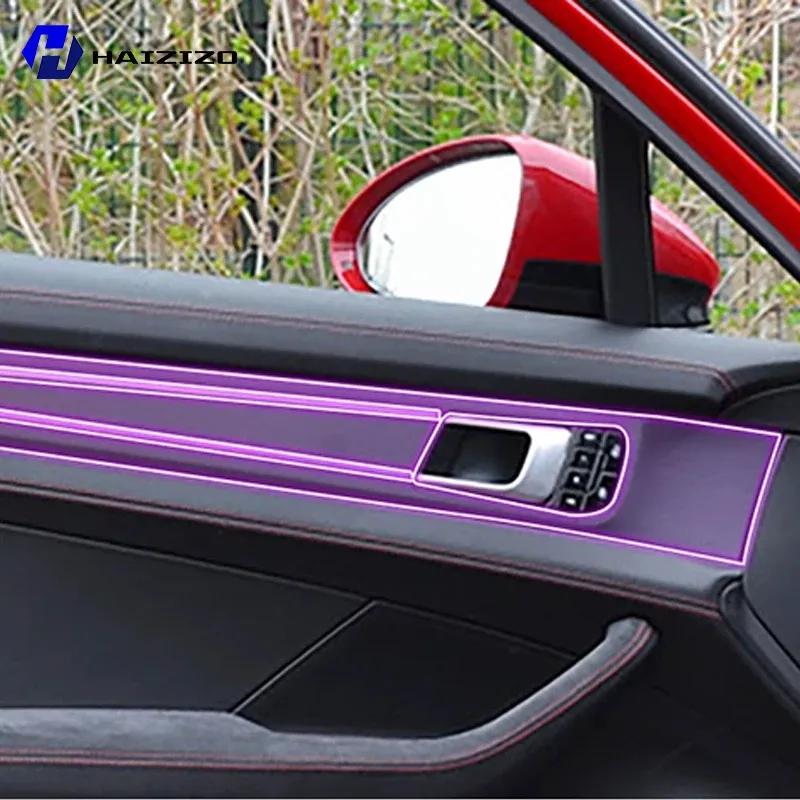 For Porsche Panamera 2017- Car interior center console protective sticker interior decorative strip TPU protective sticker
