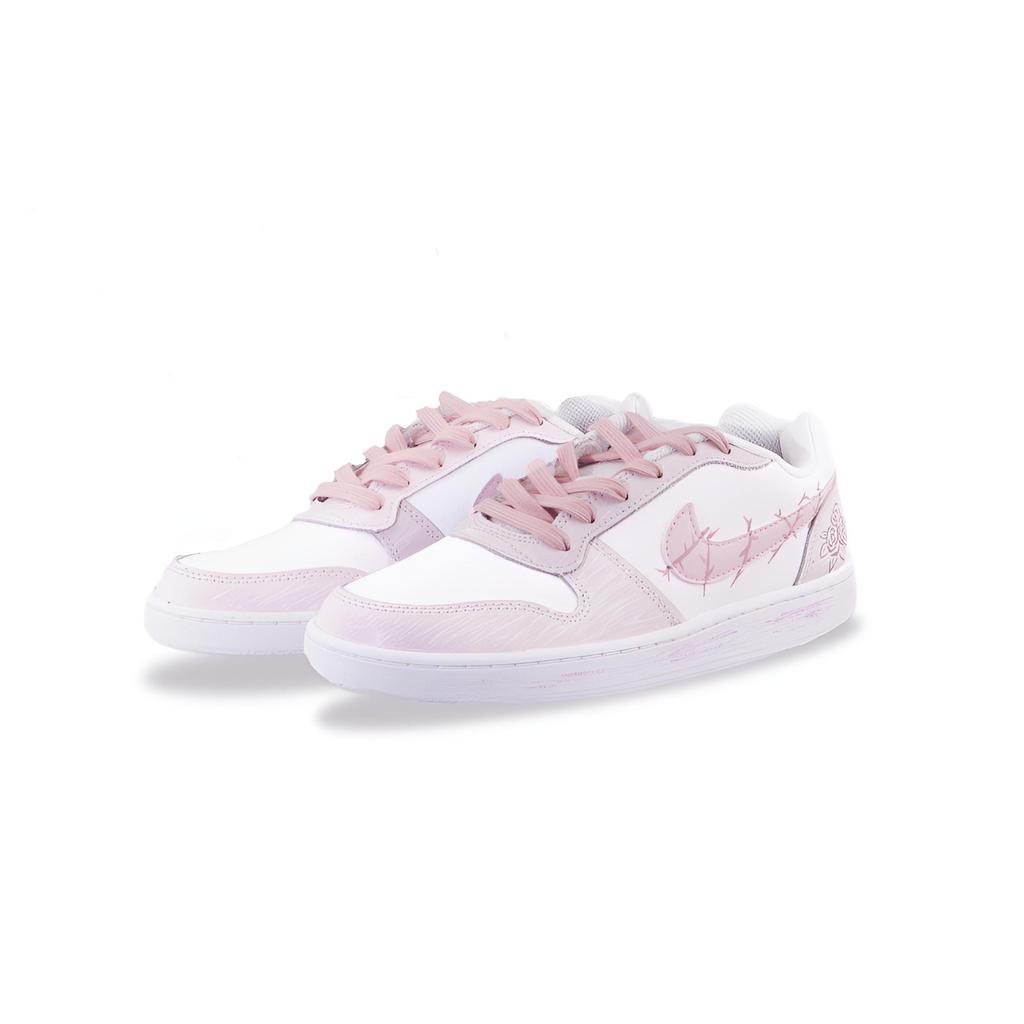 Nike EBERNON Abrasion Resistant Low top Skateboard Shoes Unisex Pink White AQ1775-100(Team840-)
