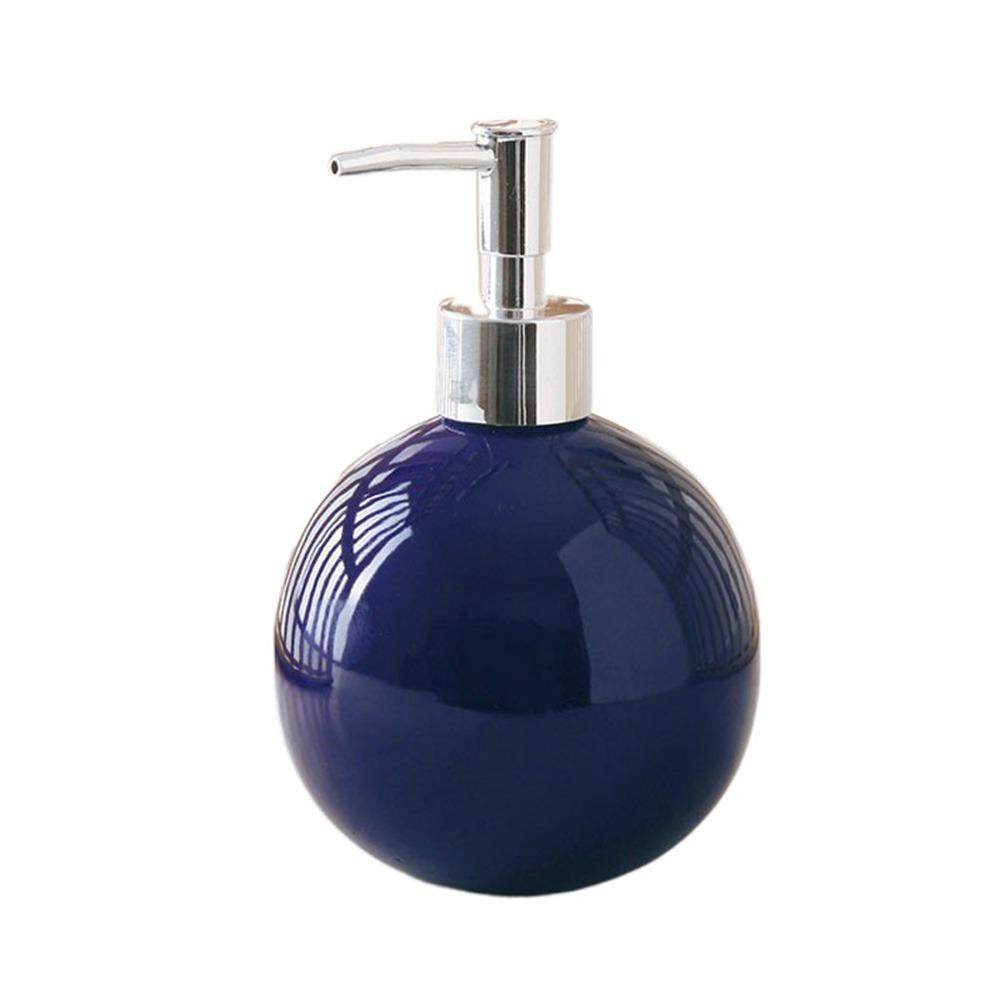 Press Type Ceramic Hand Soap Bottle Refillable Bath Lotion Pump Jar Liquid Soap Container Home