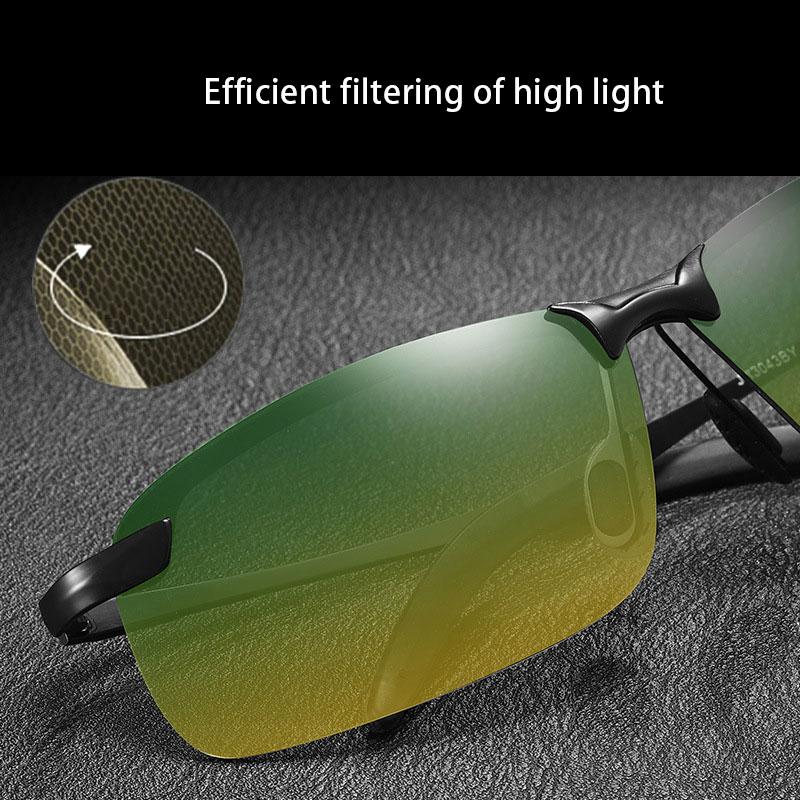 Поляризованные полихромные солнцезащитные очки днем ​​и ночью для вождения на рыбалке с ночным видением