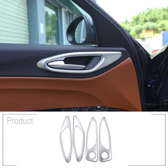 ABS Chrome inner Door Handle Frame Protective Shell For Alfa Romeo Giulia 17-20