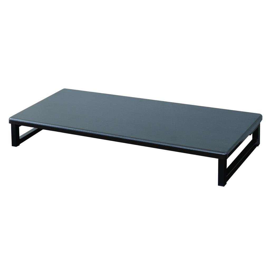 YAMAZEN Monitor 59cm x 25cm x 8cm with Keyboard Easy Ideal for Remote Work Stand, (W) (D) (H), Compact, Storage, Assembly, Black/Black,
