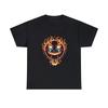 Унисекс футболка для взрослых Streetwear Дизайнерская футболка Пылающее улыбающееся лицо Скейтбордист Панк
