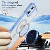 For iPhone 16 Case with Camera Touch Control Button PC + TPU Phone Cover Compatible with MagSafe - Transparent Blue