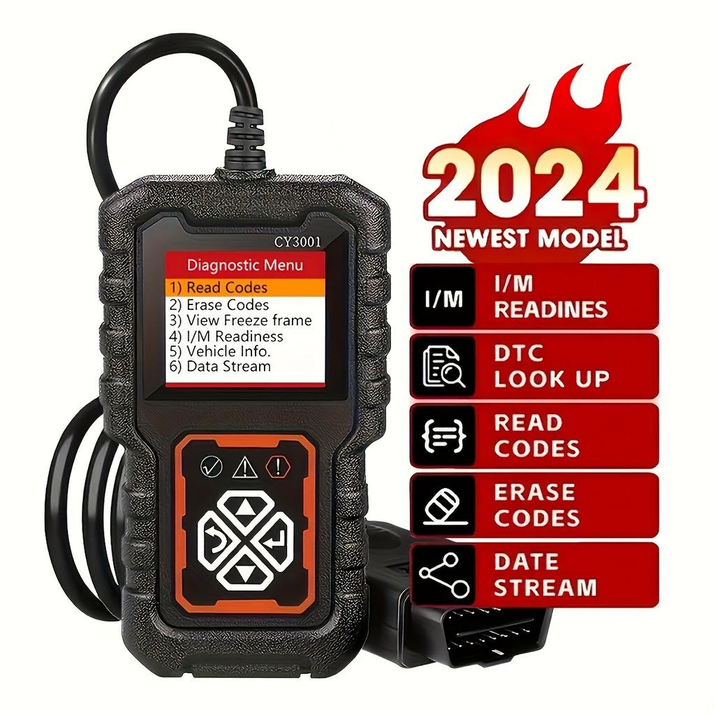 2025 Сканер OBDII Автомобильный диагностический инструмент 3001 Сканер OBD2, Считыватель кодов неисправности двигателя Режим CAN Диагностический сканирующий инструмент для Obd2 Scanne