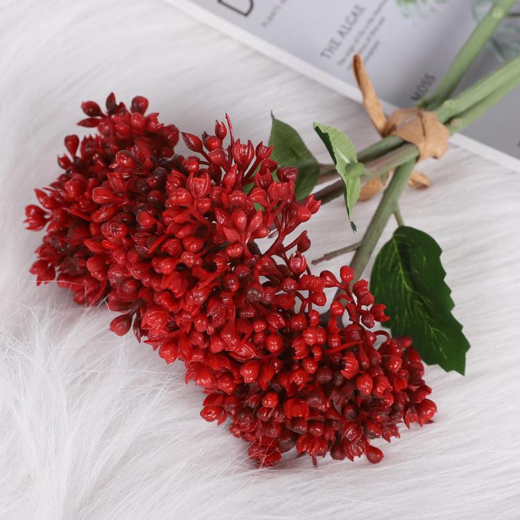 Simulated succulent rice fruit, soft rubber Fengxin fruit, plastic cauliflower home decoration
