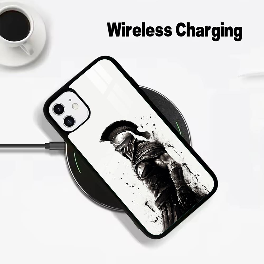 Cool S-Spartan Phone Case For IPhone17 16 15 14 13 12 11 Pro Max 16/15/14Plus Wireless Charger Cover Funda