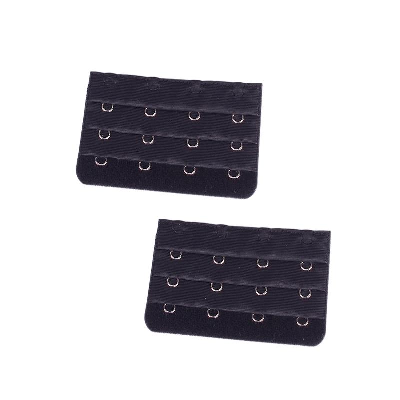 2PCS Soft Flexible Comfort Bra Extender Strap Extension 4 Hooks