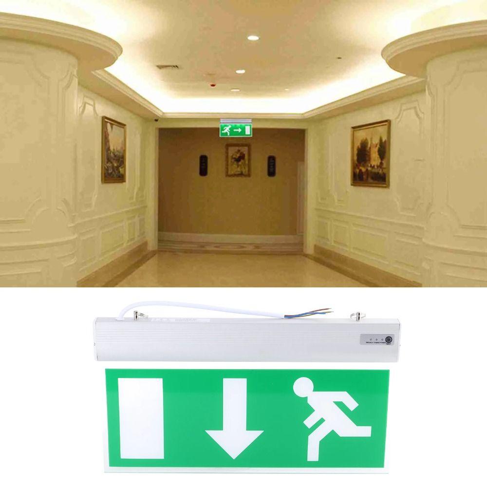 Green Bulb Evacuation Indicator Light Exit Sign Neon Light 110-240V Security Light Hospital
