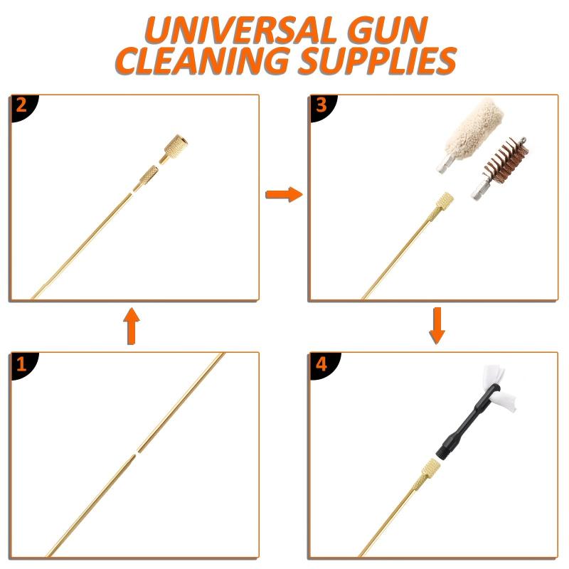 Набор для ухода за оружием класса люкс — усовершенствованные инструменты для чистки в прочном футляре для переноски — базовый уход за охотничьими винтовками, пистолетами и ружьями
