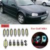 14 Pcs LED Car Interior Bulbs Reading Lamp Dome Decoration Lights Kit Fit For Volkswagen Golf MK4 Auto Replacement Accessories