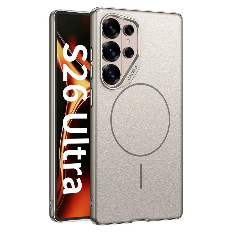 GKK Large Camera Hole Metal Paint Skin Feel Vegan Leather Magnetic Phone Case