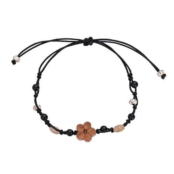 Chic Peach Blossom Adjustable Bracelet For Women Featuring Delicate Design Floral