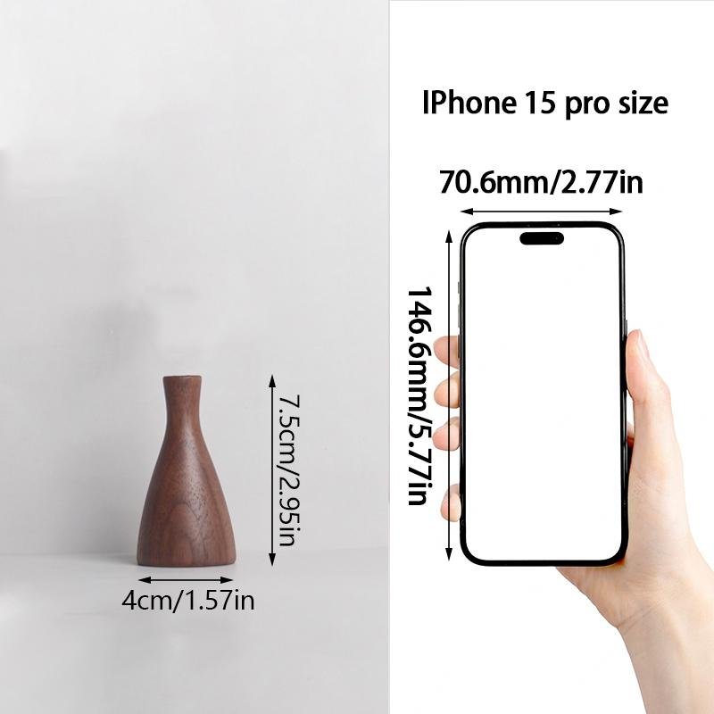 Wooden Crafts Walnut Flower Ware Solid Wood Vase Ornament Solid Wood Small Vase