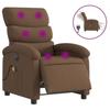 VidaXL Fauteuil inclinable de massage électrique marron tissu, fauteuil de massage électrique, fauteuil inclinable de 3203970
