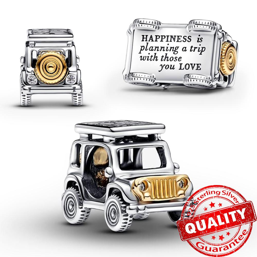 Сияющий Медный Шарм-Подвеска Камера Самолет и Чемодан Подходит для Оригинального Браслета Приключение Автомобиль Шарм для Девочек Изысканные Ювелирные Изделия Подарок